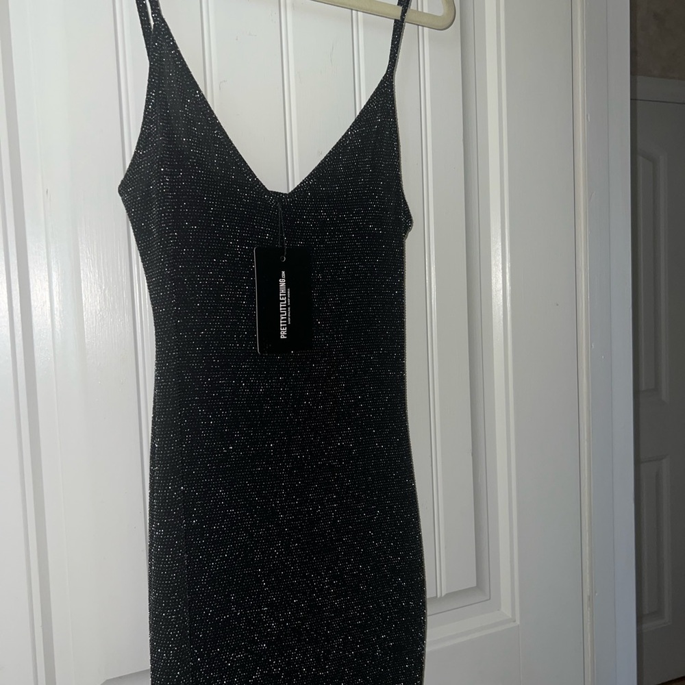 PRETTYLITTLETHING Black and White Dress